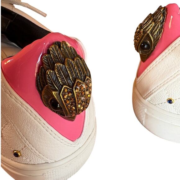Kurt Geiger Bejeweled Rainbow Crystal Quilted Leather Sneakers size 37/4 US 7 - Picture 11 of 15
